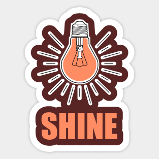 shine bright lightbulb Sticker